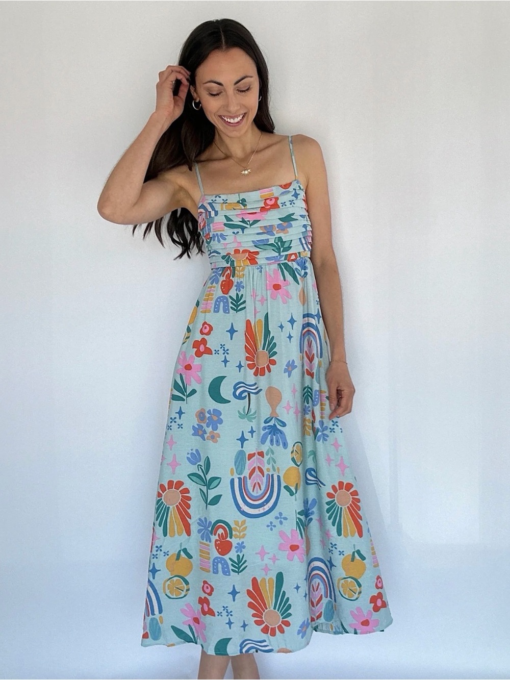 Blu Pepper summer vibes midi dress small